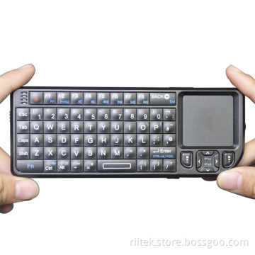 All in One Rii Mini Wireless Keyboard (UK Layout) with Touchpad, Laser Pointer, Remote Control ,Used for PC Android TV Box.PS3,Mini Projecter Rt-Mwk01